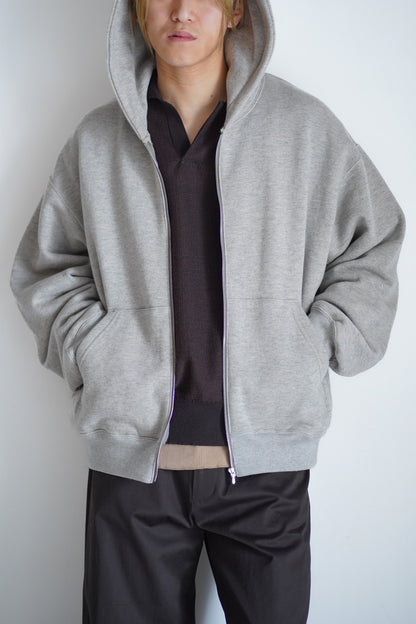 COTTON CASHMERE SWEAT ZIP HOODY