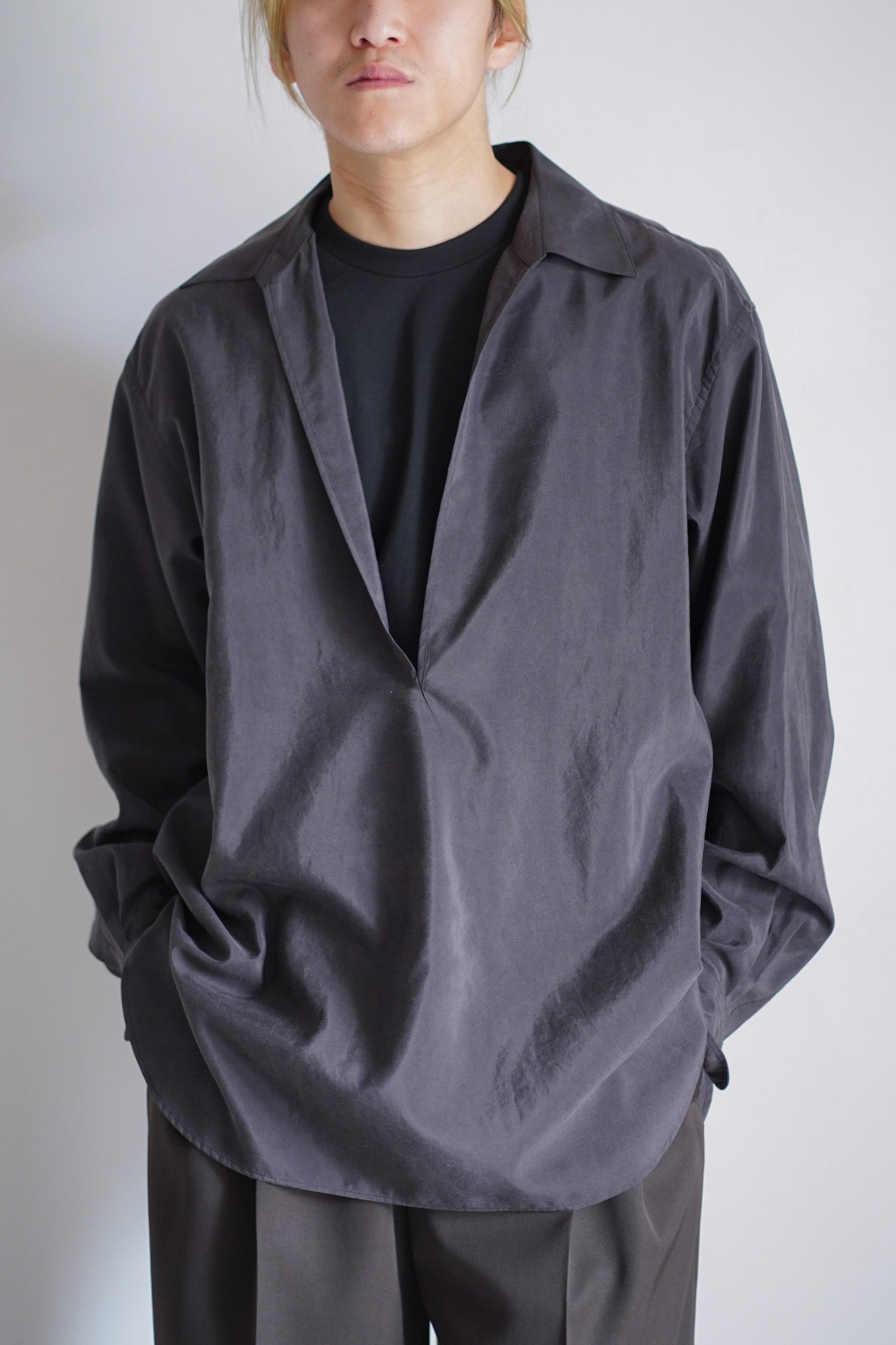 SILK NYLON SKIPPER SHIRT