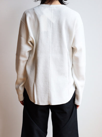 US2536 / LONG SLEEVE HENRY NECK WAFFLE T-SHIRT