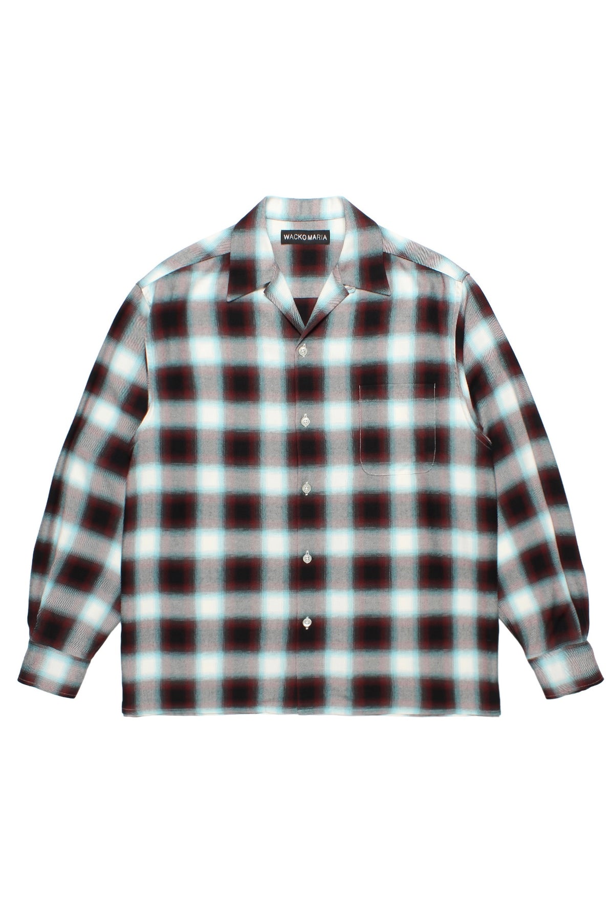 OMBRE CHECK OPEN COLLAR SHIRT L/S ( TYPE-3 )
