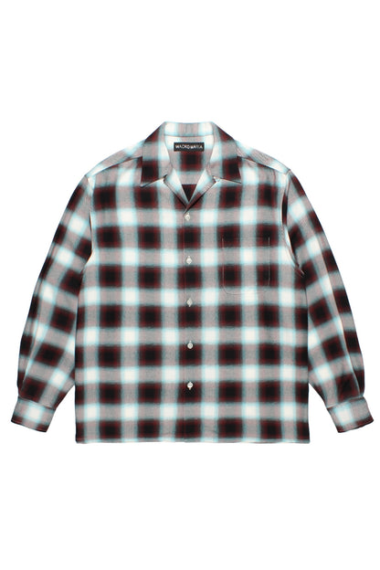 OMBRE CHECK OPEN COLLAR SHIRT L/S ( TYPE-3 )