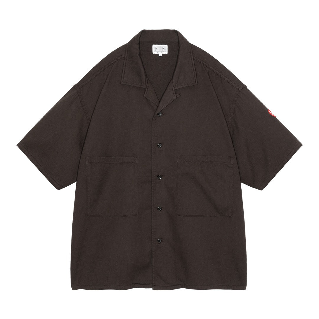 SOFT CW SHORT SLEEVE OPEN SHIRT BROWN