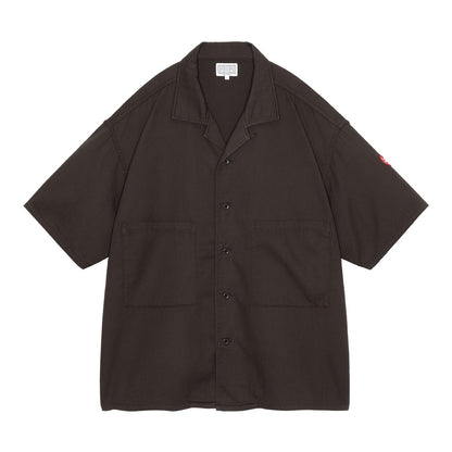 SOFT CW SHORT SLEEVE OPEN SHIRT BROWN