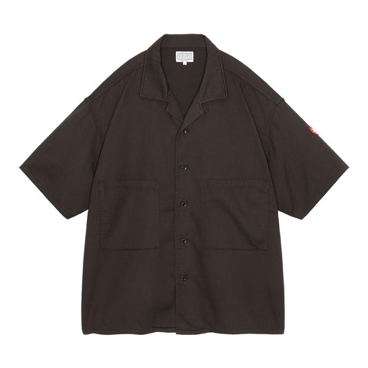 SOFT CW SHORT SLEEVE OPEN SHIRT BROWN