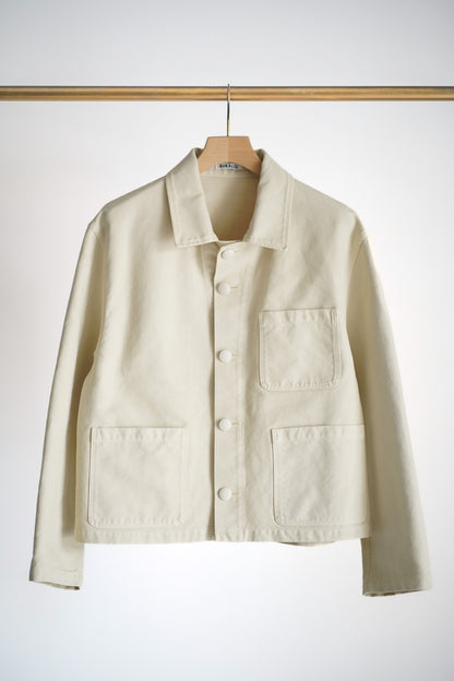 GARMENT-DYED ORGANIC COTTON HEAVY TWILL SHORT WORK JACKET