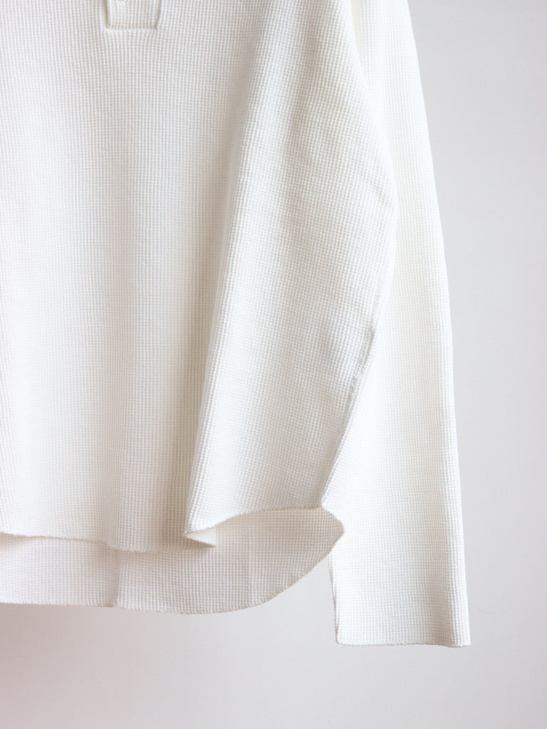 US2536 / LONG SLEEVE HENRY NECK WAFFLE T-SHIRT