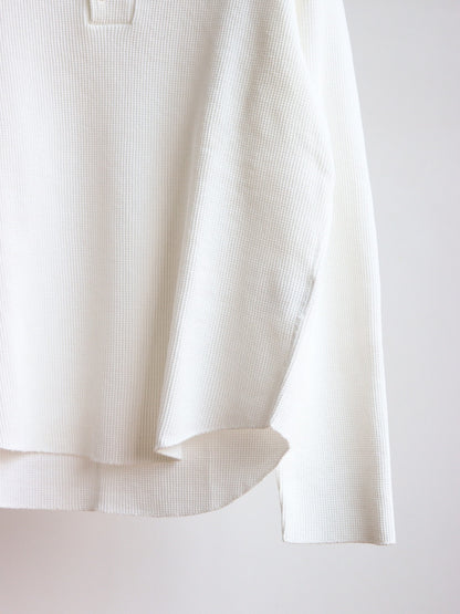 US2536 / LONG SLEEVE HENRY NECK WAFFLE T-SHIRT