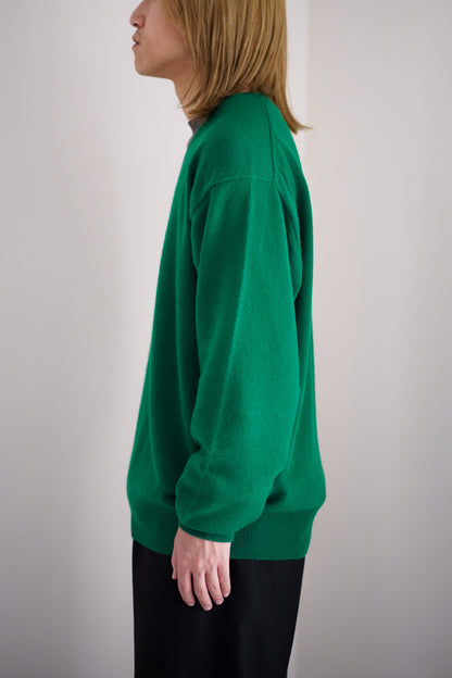 PURE CASHMERE KNIT V NECK LS
