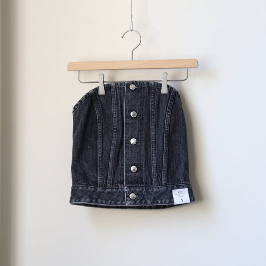 DENIM STRAPLESS TOP