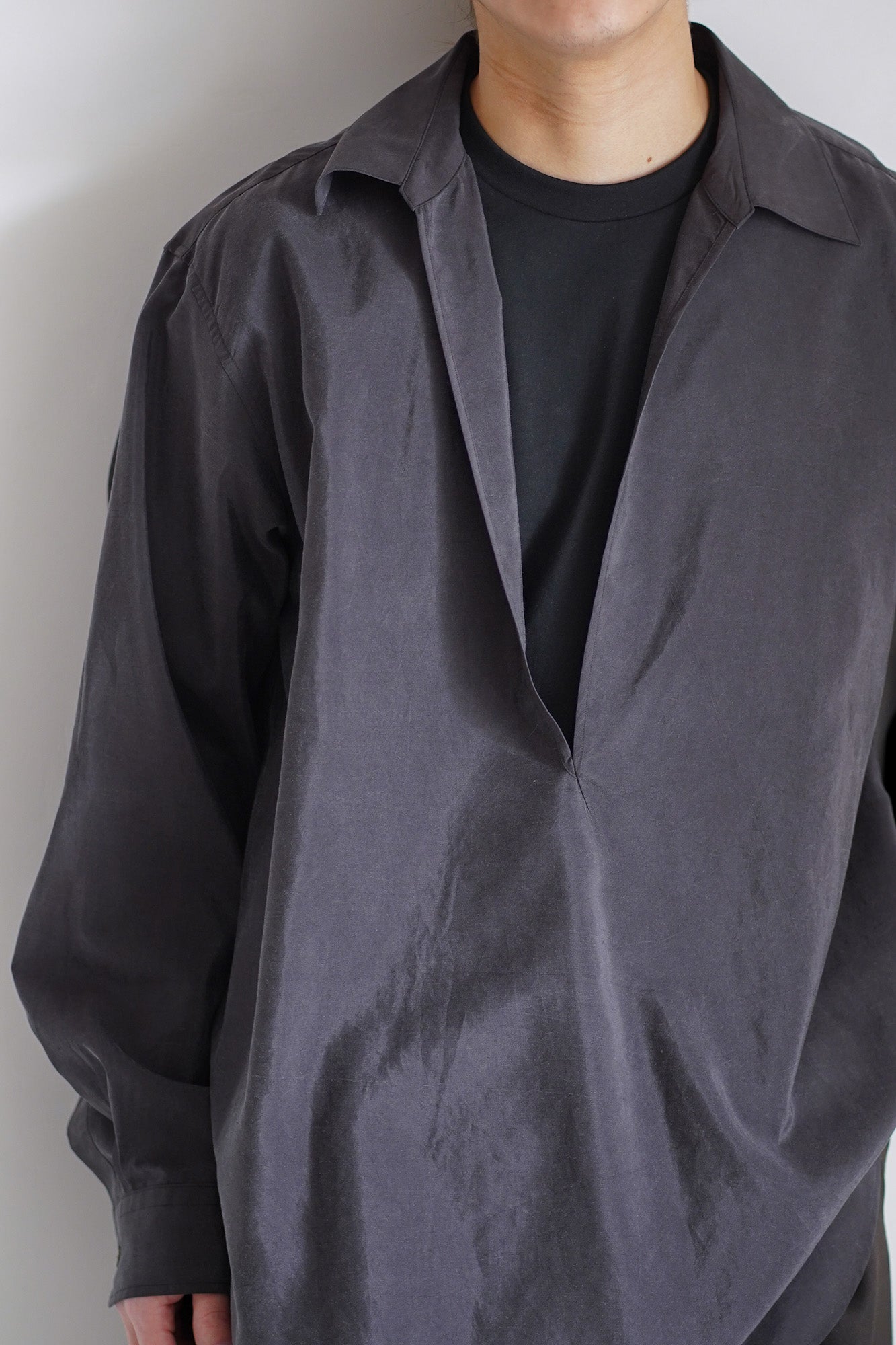 SILK NYLON SKIPPER SHIRT