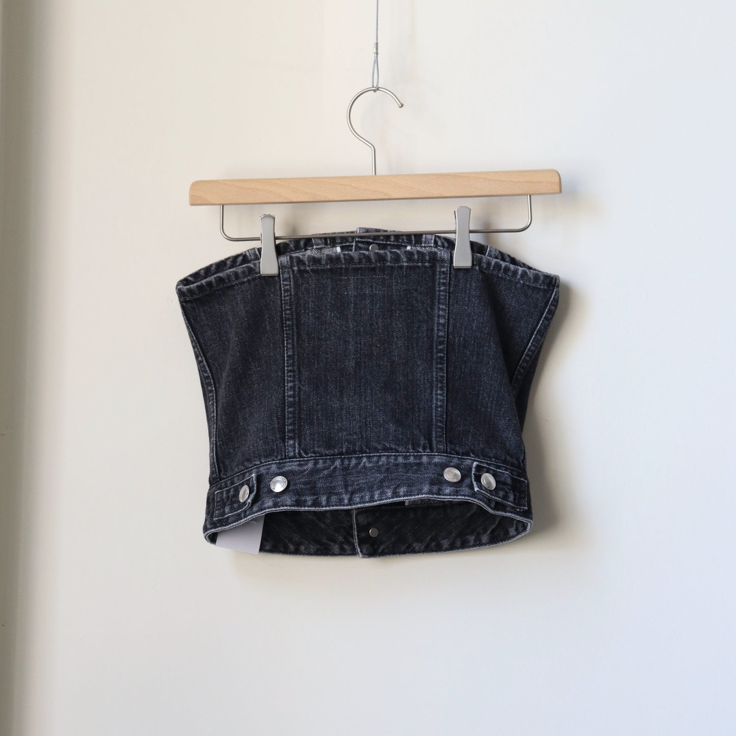DENIM STRAPLESS TOP