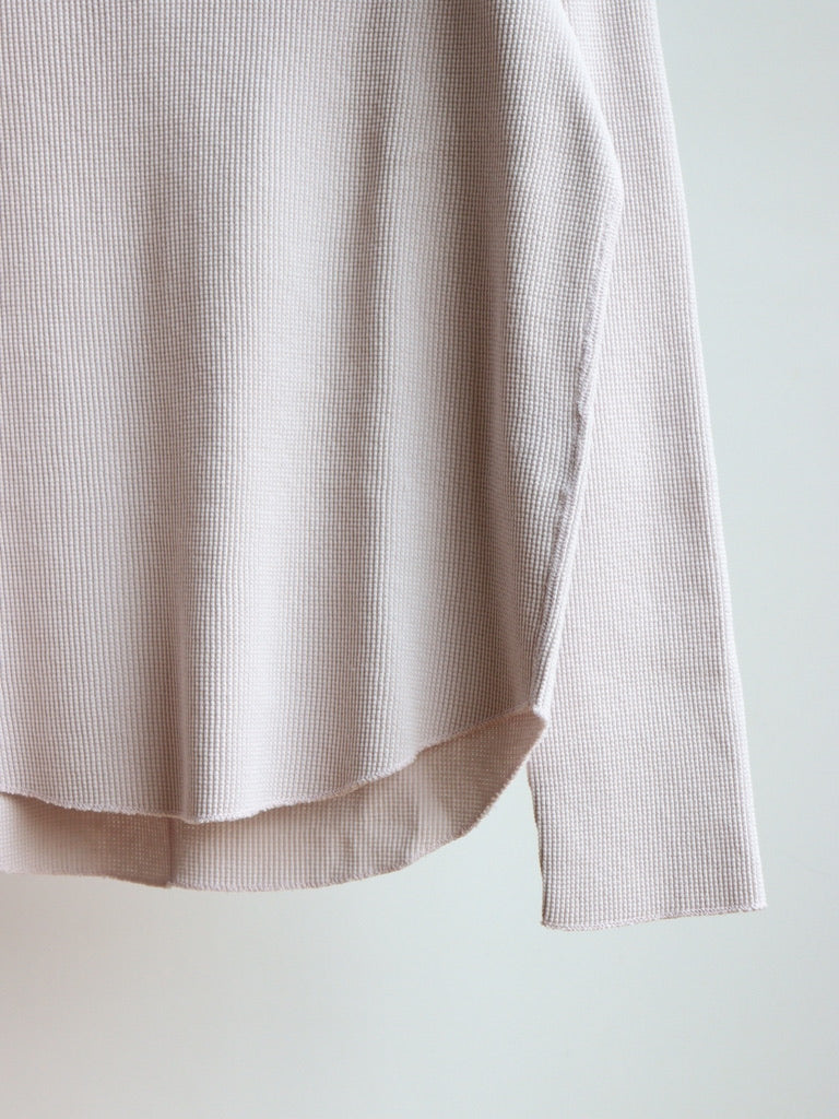 US2536 / LONG SLEEVE HENRY NECK WAFFLE T-SHIRT