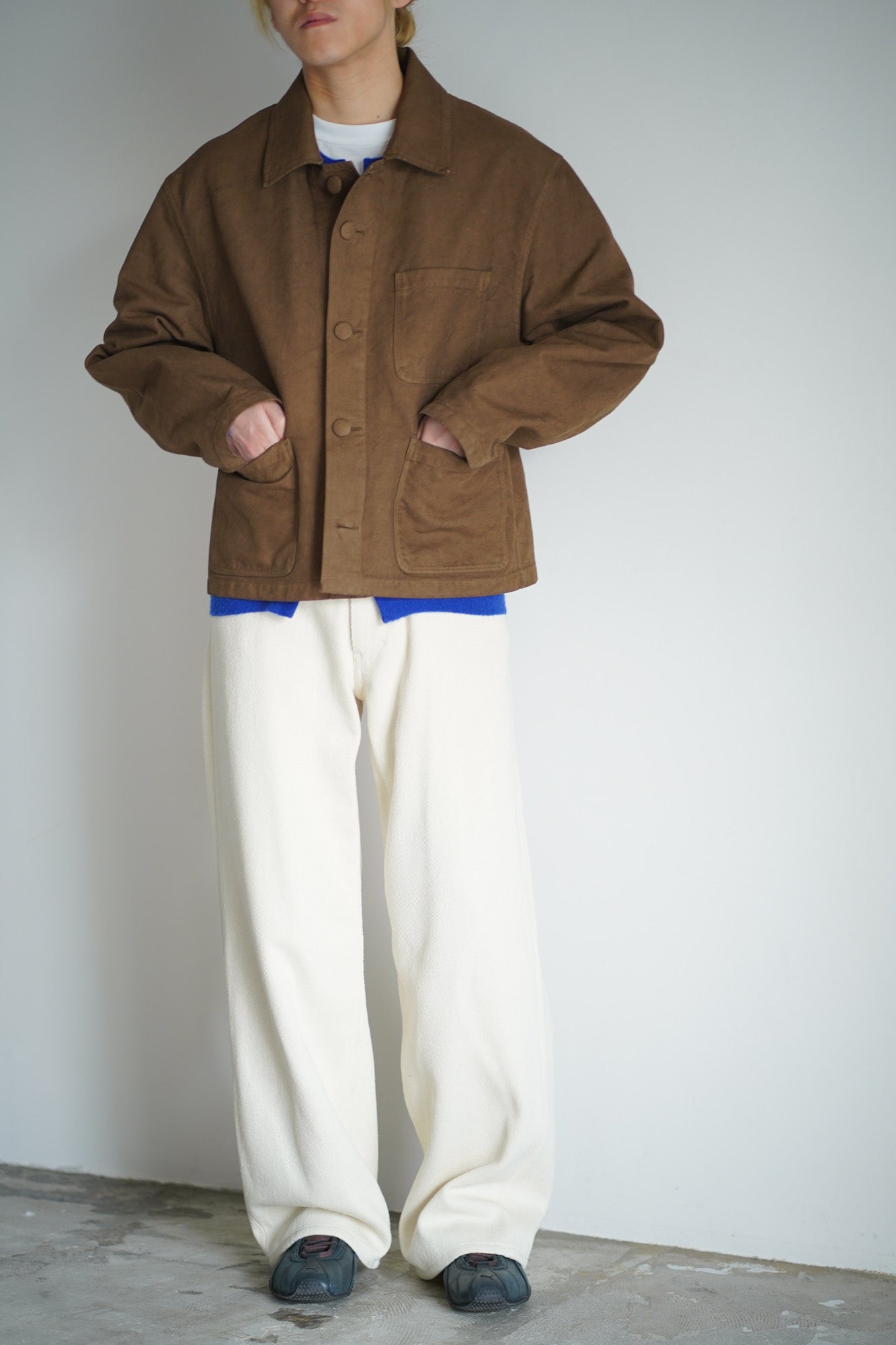GARMENT-DYED ORGANIC COTTON HEAVY TWILL SHORT WORK JACKET