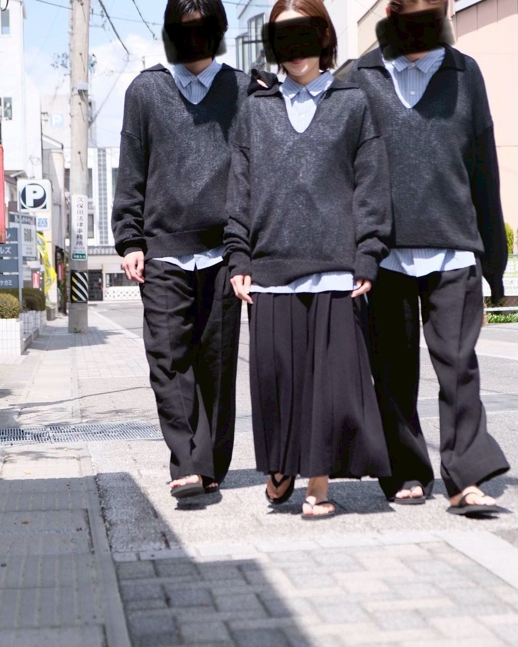 CRAPE DOUBLE PLEATED WIDE TROUSERS