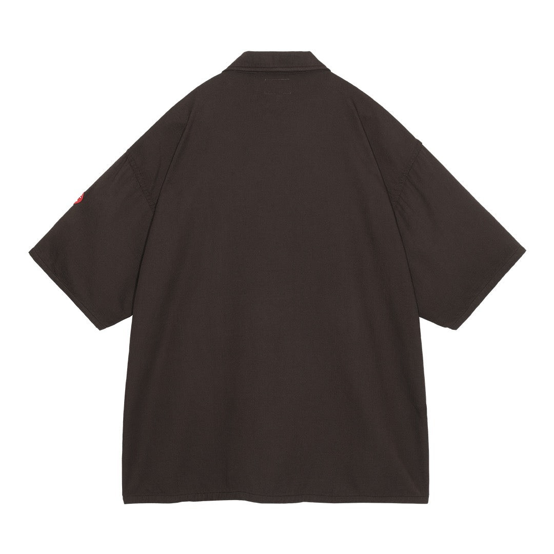 SOFT CW SHORT SLEEVE OPEN SHIRT BROWN