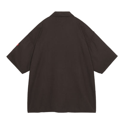 SOFT CW SHORT SLEEVE OPEN SHIRT BROWN