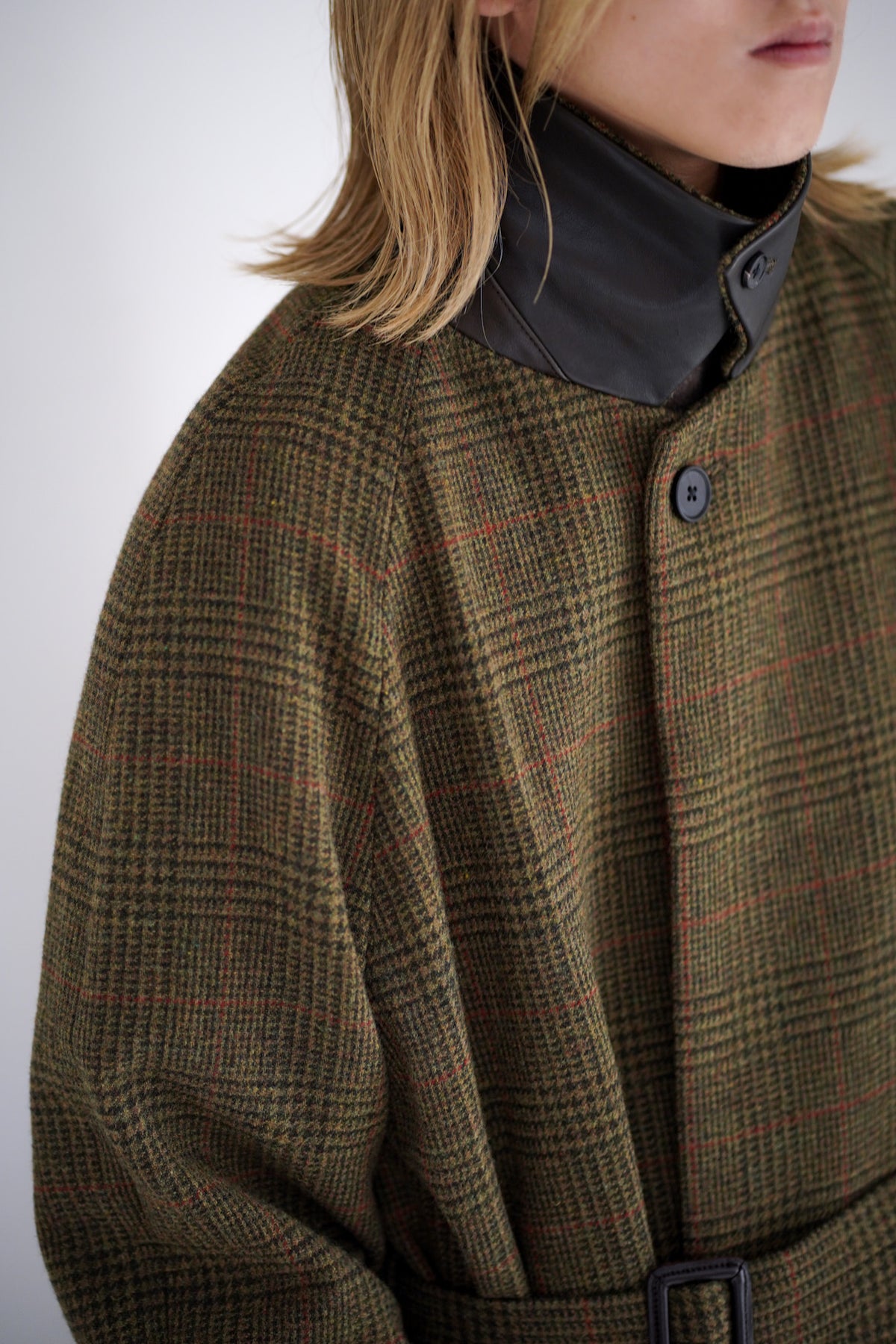 BRITISH TWEED RAGLAN SLEEVE BALMACAAN COAT