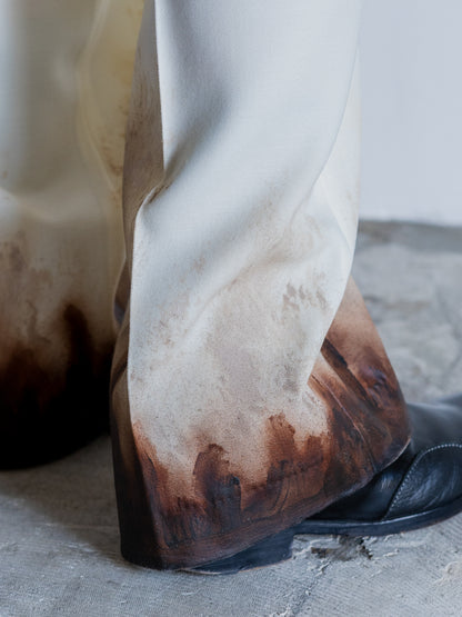 MUD-HAND-PAINTED TAILORED TROUSER