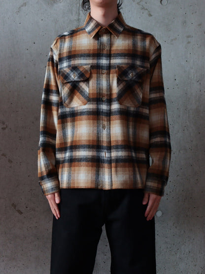 US2583 / LONG SLEEVE WOOL CHECK SHIRT