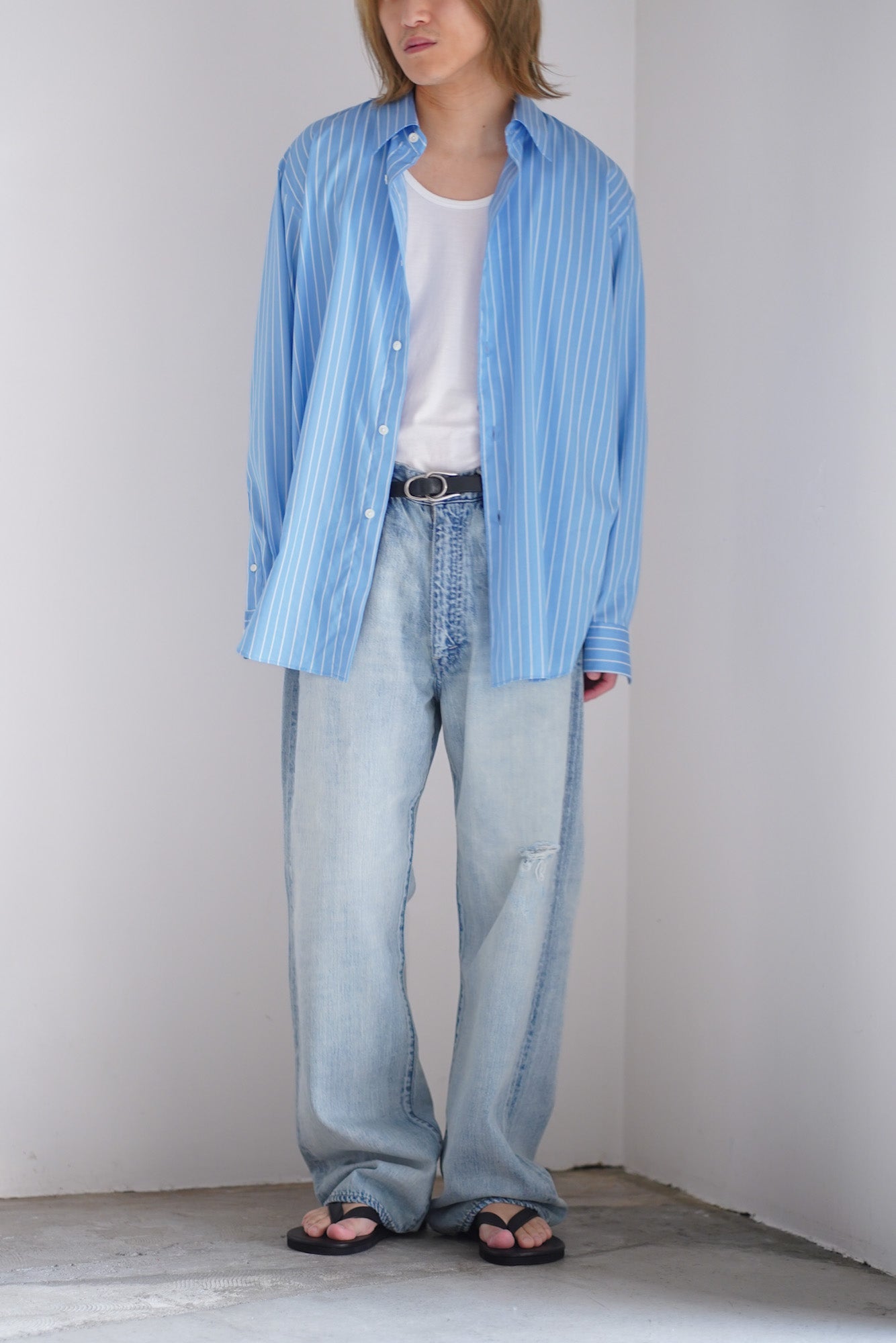 FADED SELVEDGE LIGHT DENIM PANTS