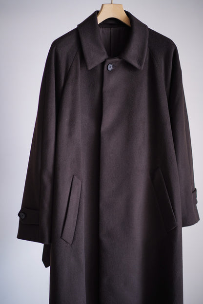 WOOL CASHMERE RAGLAN SLEEVE BALMACAAN COAT