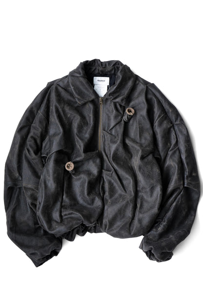 DEFLATED BALLOON LEATHER JACKET
