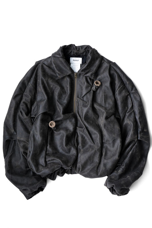 DEFLATED BALLOON LEATHER JACKET