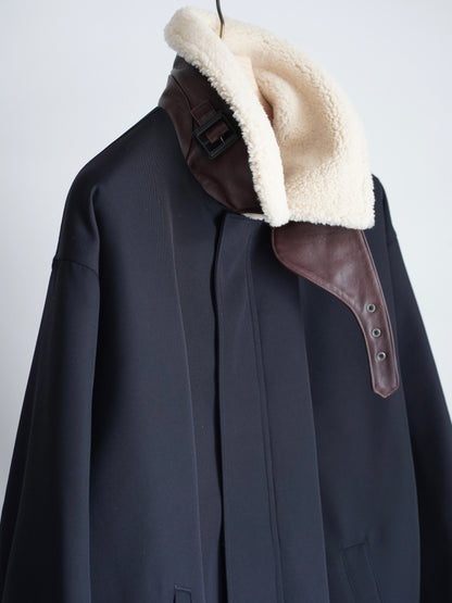 MOUTON COLLAR PADDED JACKET