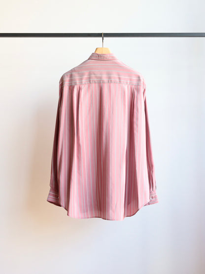 SHIRT137 ALF SILK Wine stripe