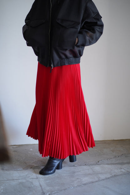 TAFFETA PLEATED SKIRT