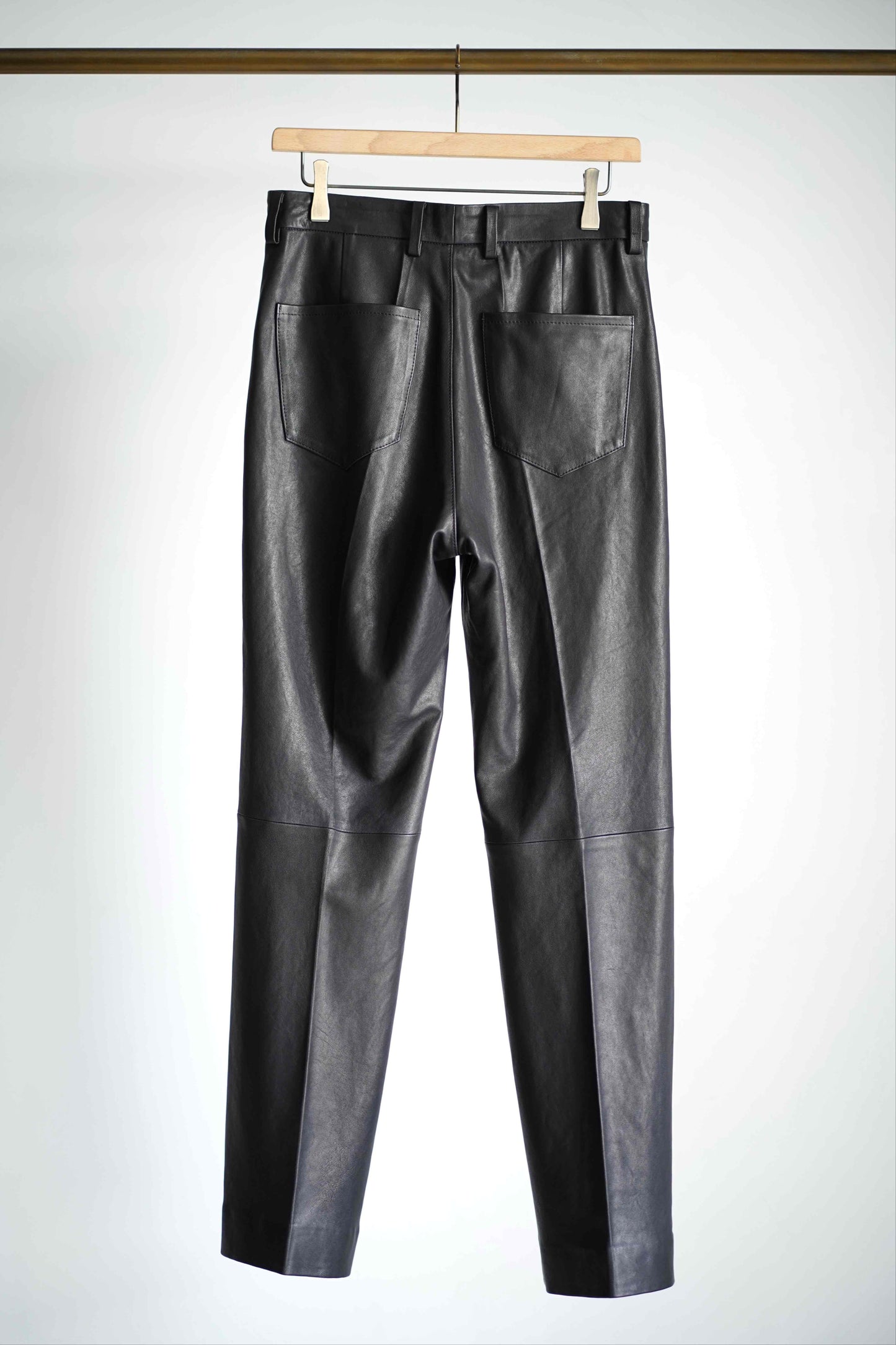 TEXTURED LAMB LEATHER PANTS