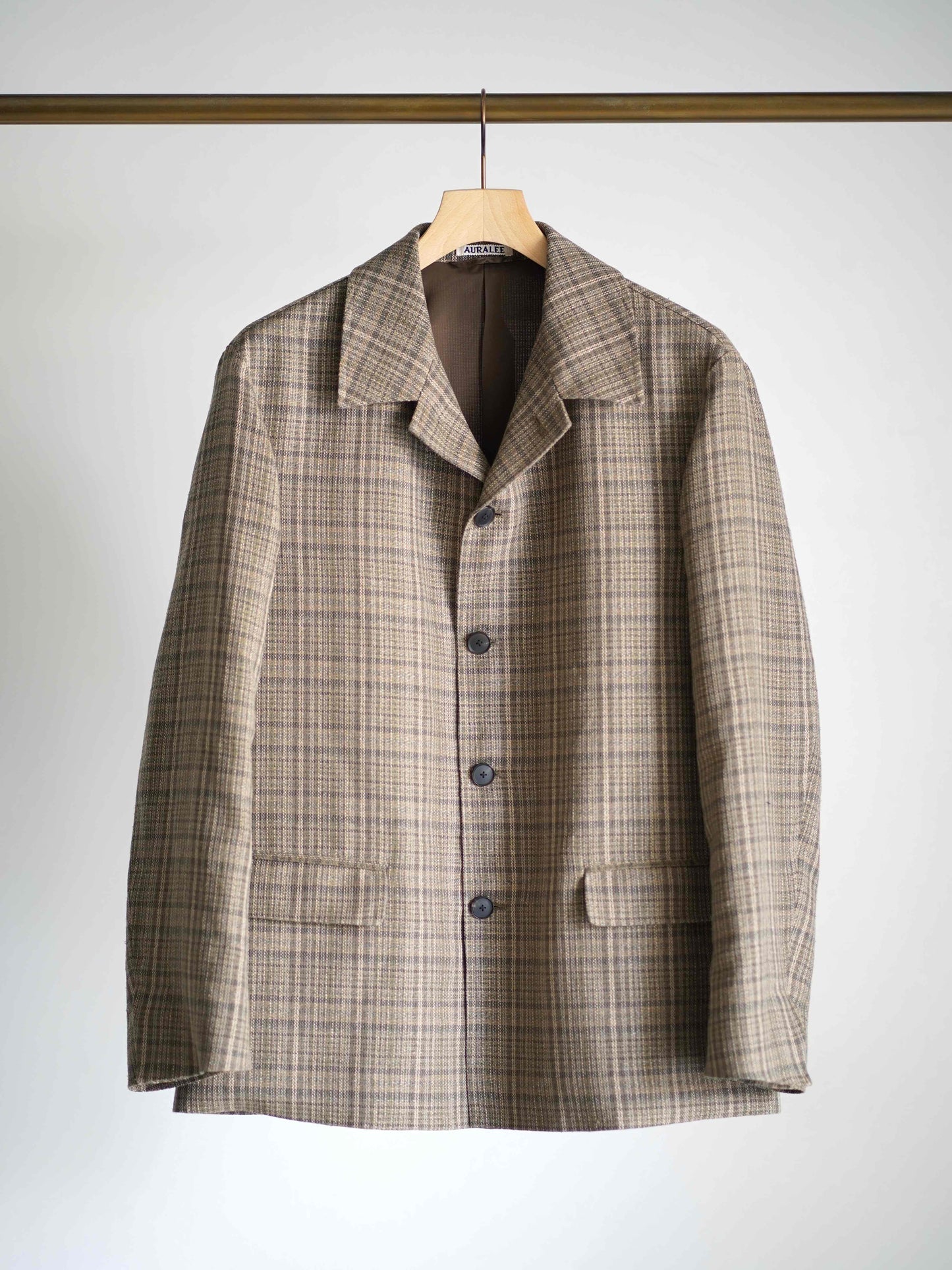 SILK LINEN NEP CHECK JACKET