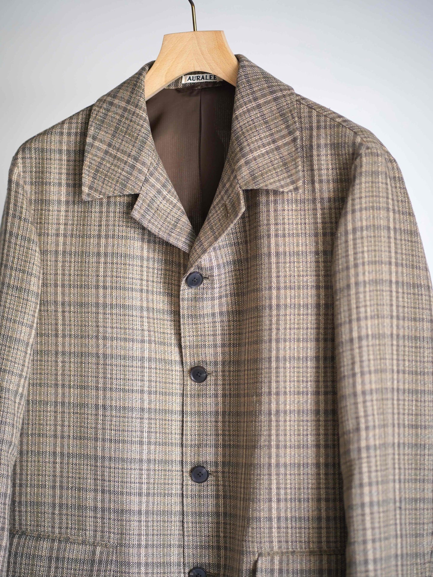 SILK LINEN NEP CHECK JACKET