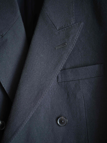 WOOL COTTON LINEN OX DOUBLE-BREASTED JACKET