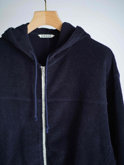 COTTON NYLON PILE ZIP PARKA