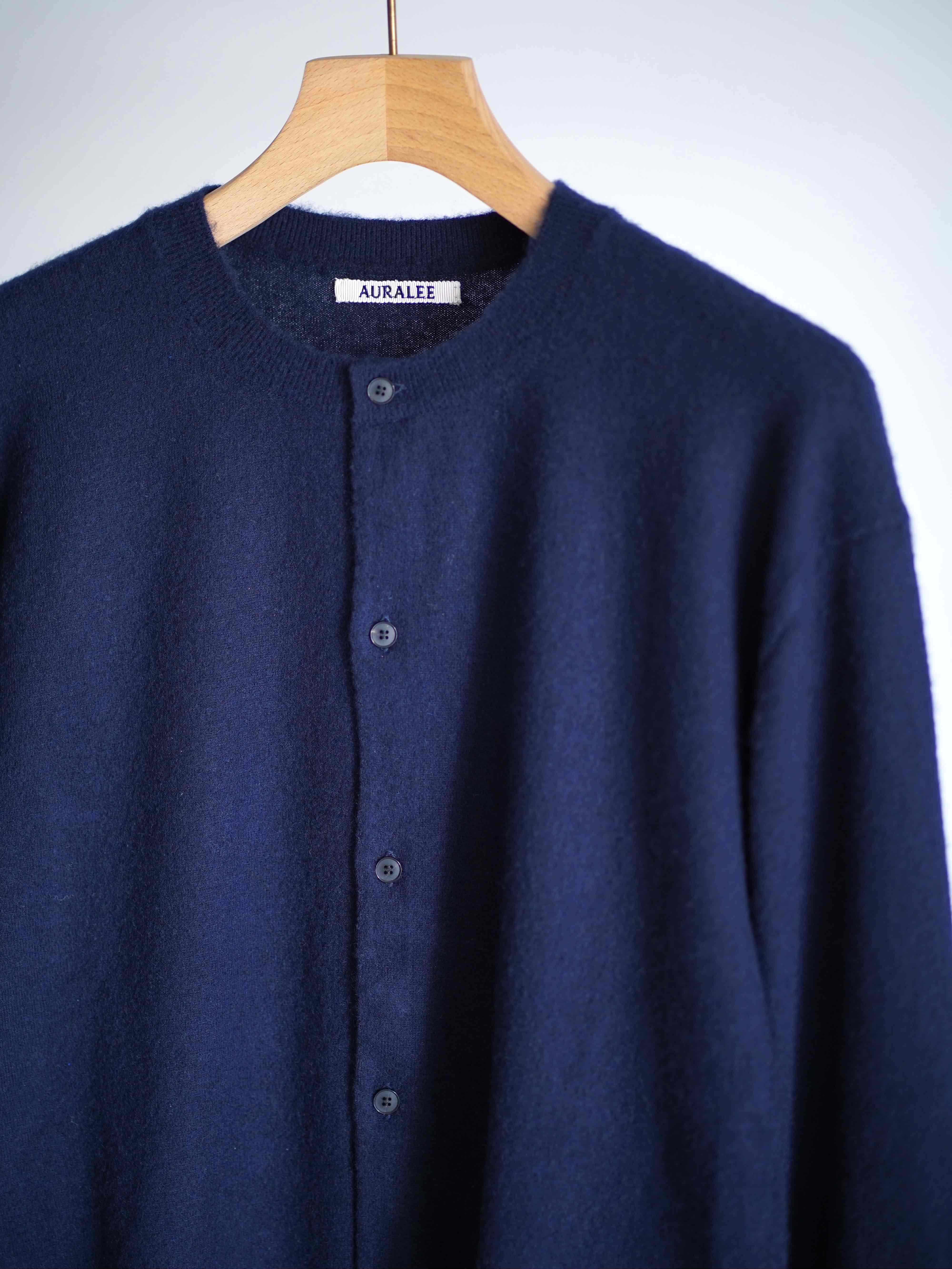 AURALEE | BRUSHED CASHMERE COTTON CARDIGAN – イデアル公式