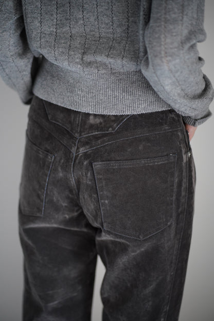 FLOCKED DENIM SLIM JEANS