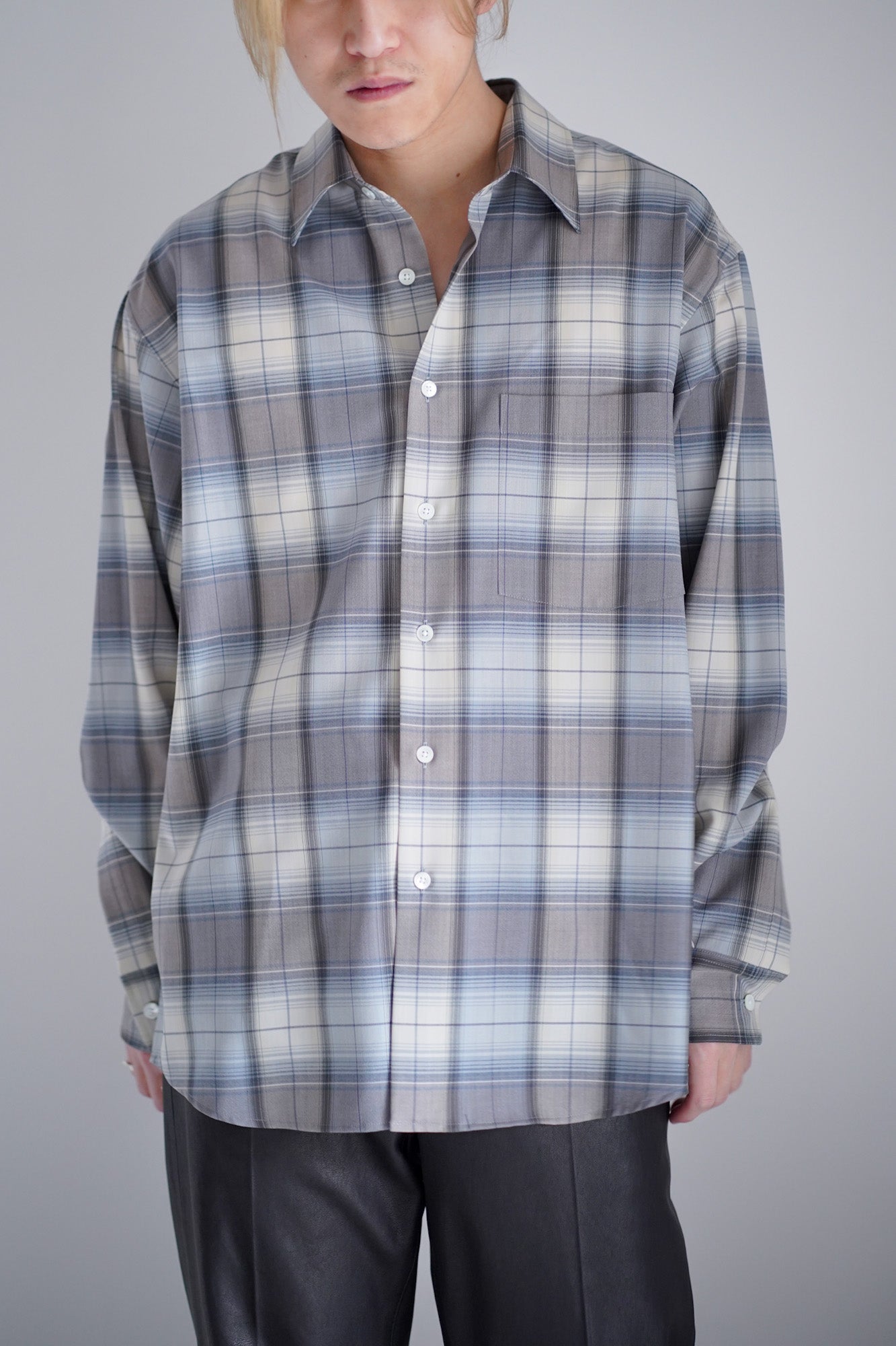 SUPER LIGHT WOOL CHECK SHIRT