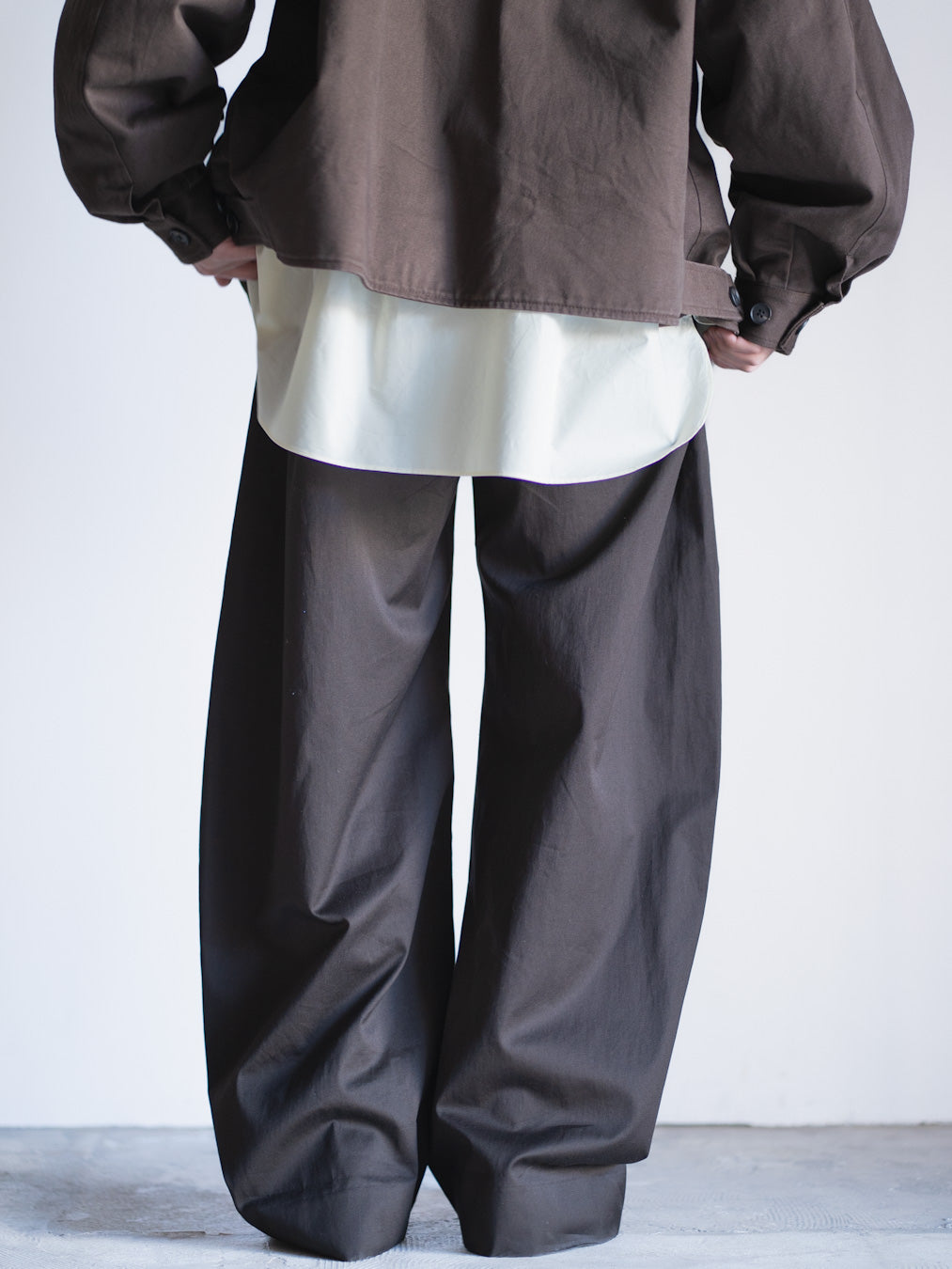 COTTON SATIN ROUND PANTS