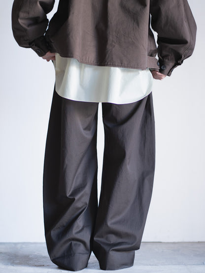 COTTON SATIN ROUND PANTS