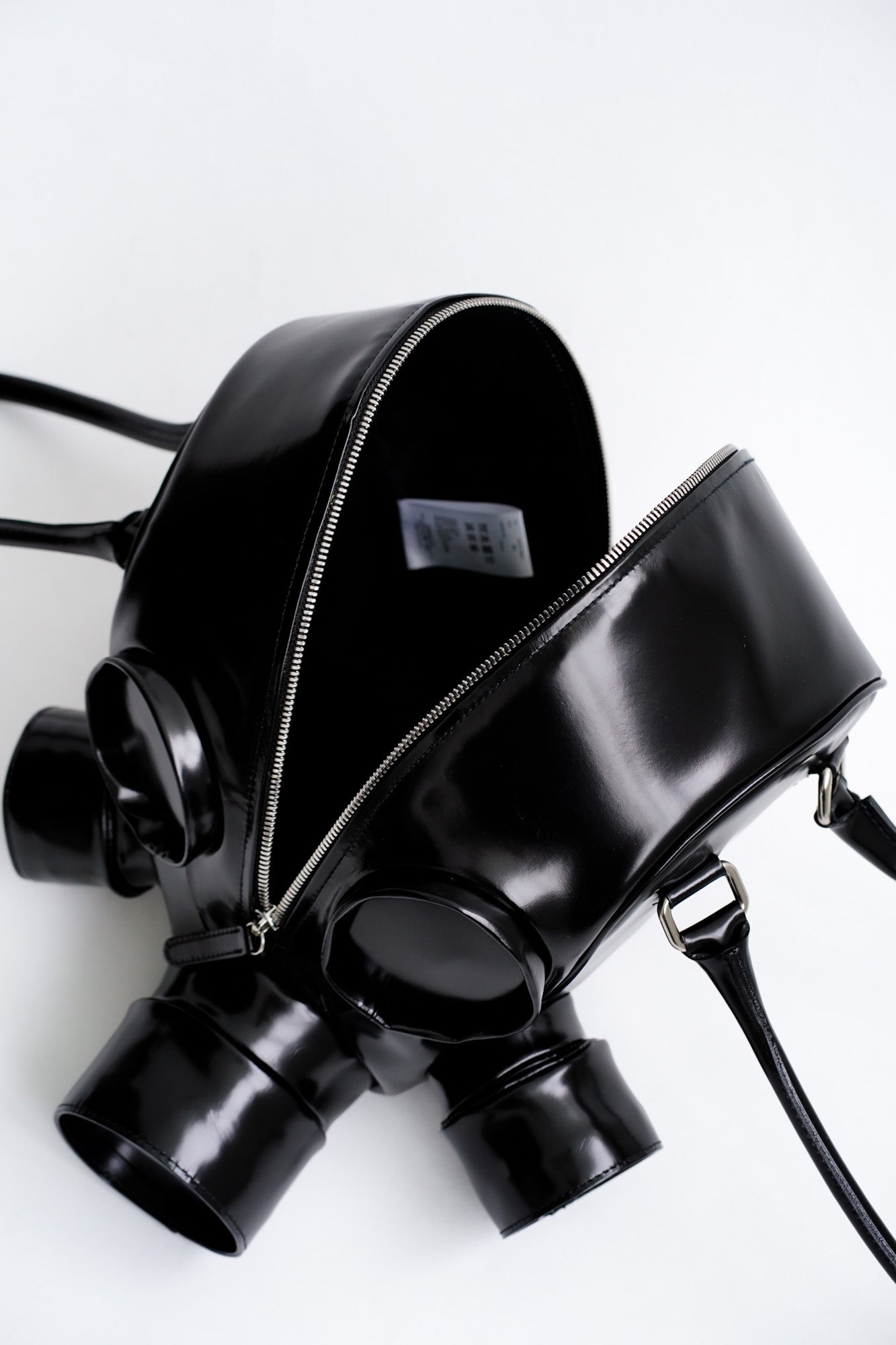 GAS MASK LEATHER HANDBAG