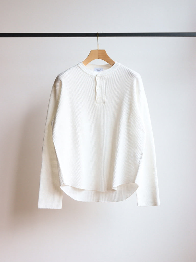 US2536 / LONG SLEEVE HENRY NECK WAFFLE T-SHIRT