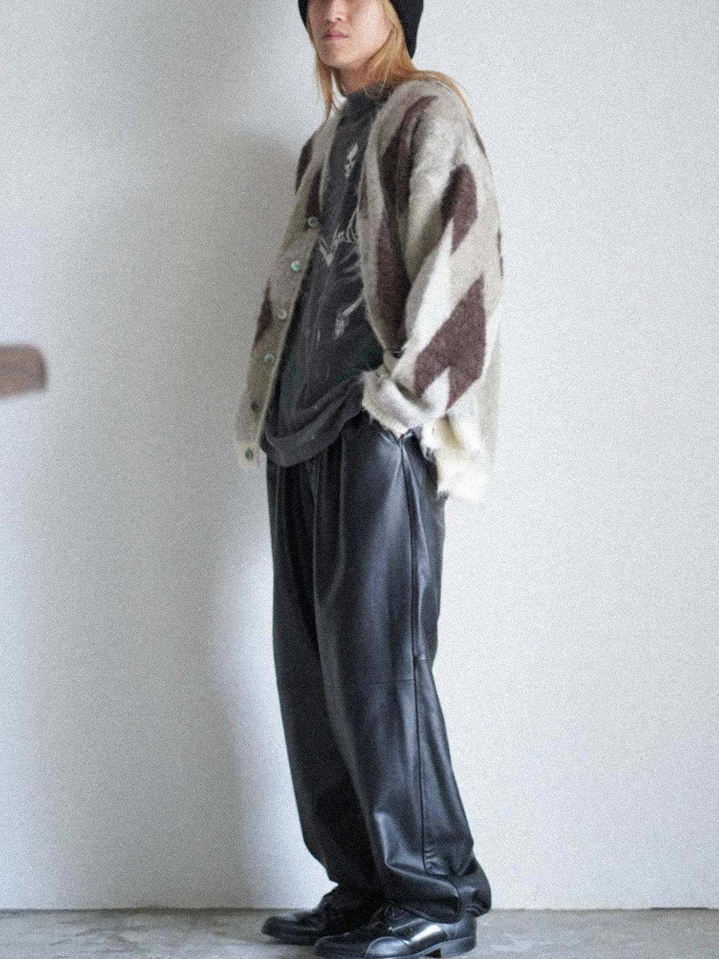 074 KNIT CARDIGAN/ ARGYLE