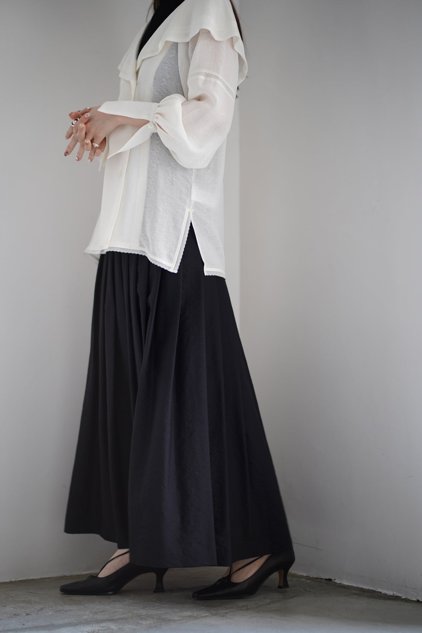PLEATED MAXI SKIRT