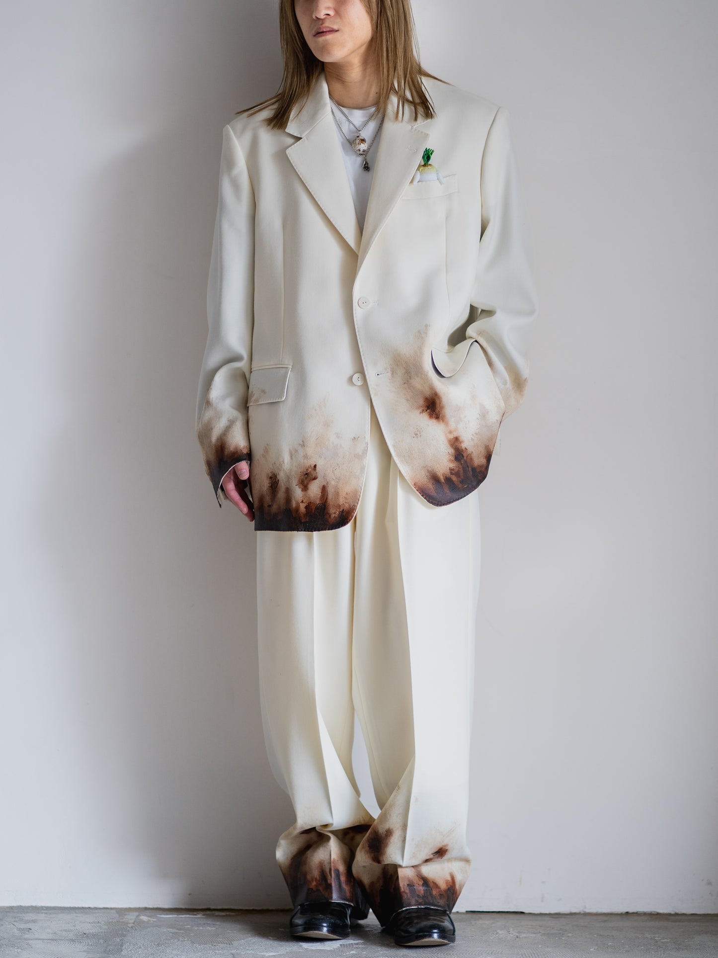 MUD-HAND-PAINTED TAILORED JACKET