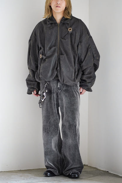 DEFLATED BALLOON LEATHER JACKET
