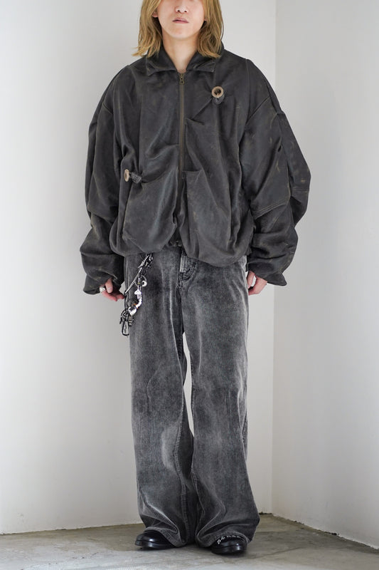 DEFLATED BALLOON LEATHER JACKET