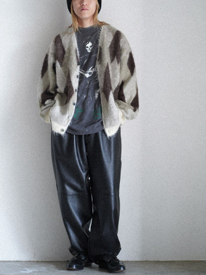 074 KNIT CARDIGAN/ ARGYLE