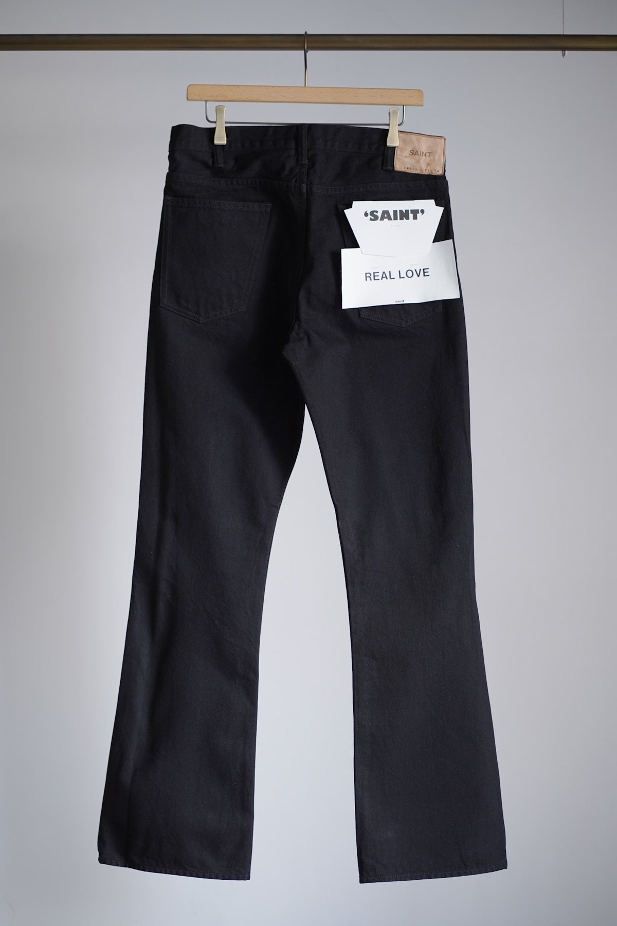 071 BLK FLARE DENIM PANTS/FLARE