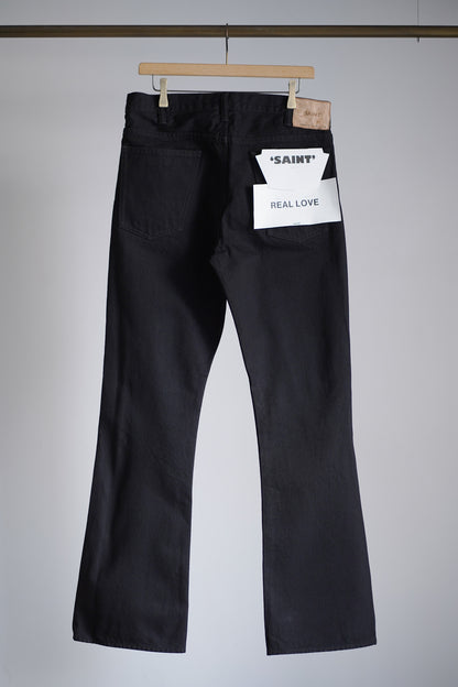 071 BLK FLARE DENIM PANTS/FLARE